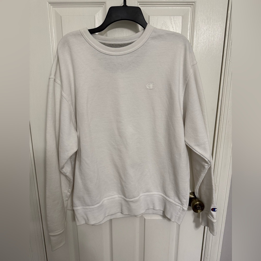 Champion White Crewneck Sweatshirt